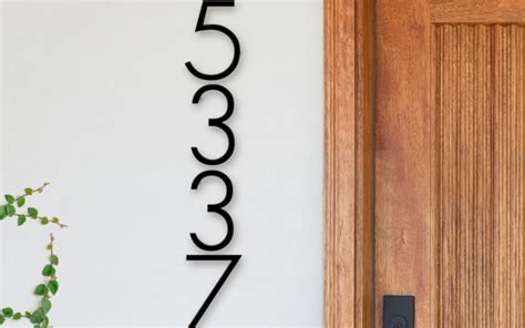 modern house numbers install